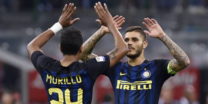 Inter con Jeison Murillo, le gana a la Juve el derbi de Italia