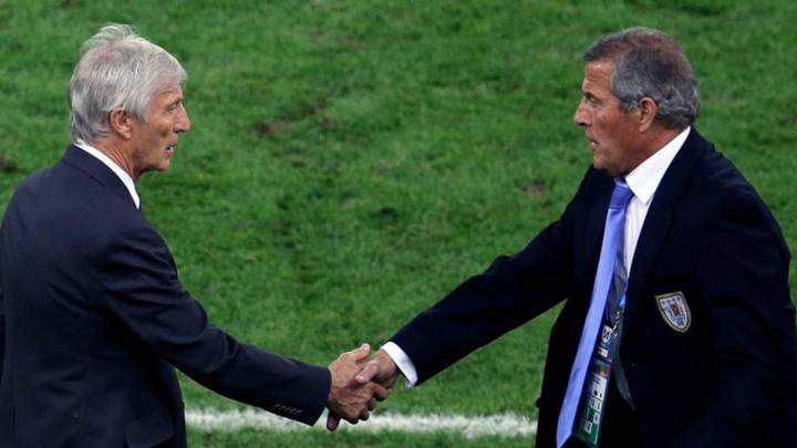 Pékerman vs. Tabárez, Colombia vs. Uruguay: el martes 11 de octubre de 2016 en el Metropolitano de Barranquilla, el quinto duelo de la experiencia