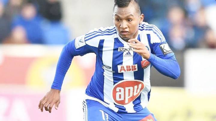 Alfredo Morelos, delantero colombiano que juega en Finlandia