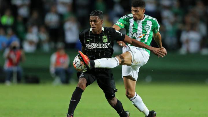 Atlético Nacional contará por lesión con Bocanegra y 'Alcatraz' ante Coritiba en el partido de vuelta de los cuartos de final de la Copa Sudamericana.