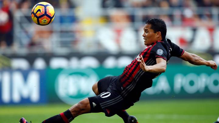 La suerte no acompaña a Bacca: 6 partidos sin anotar en un mes