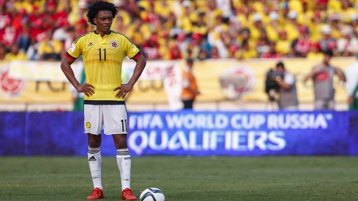 Quién reemplazará a Juan Guillermo Cuadrado -sancionado- en la Selección Colombia en el juego del jueves contra Chile en el estadio Metropolitano de Barranquilla, por la Eliminatoria