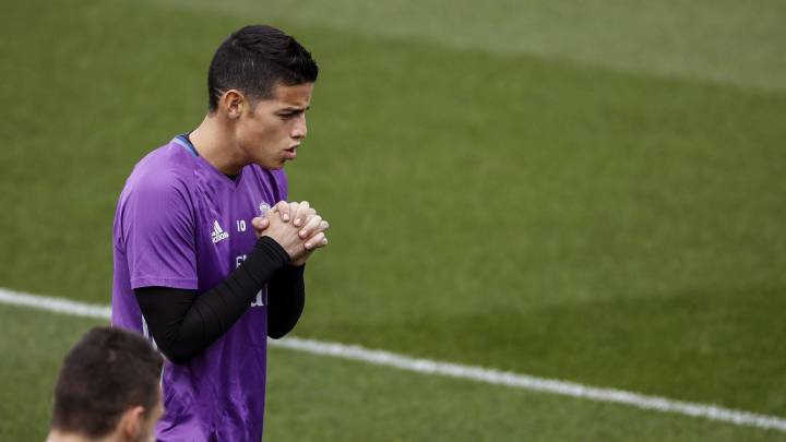 James, convocado por Zidane para el derbi ante el Atleti