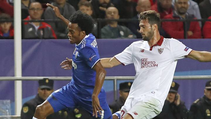 Juan Guillermo Cuadrado jugó 85 minutos en el triunfo 3-1 de la Juventus ante Sevilla por Champions League