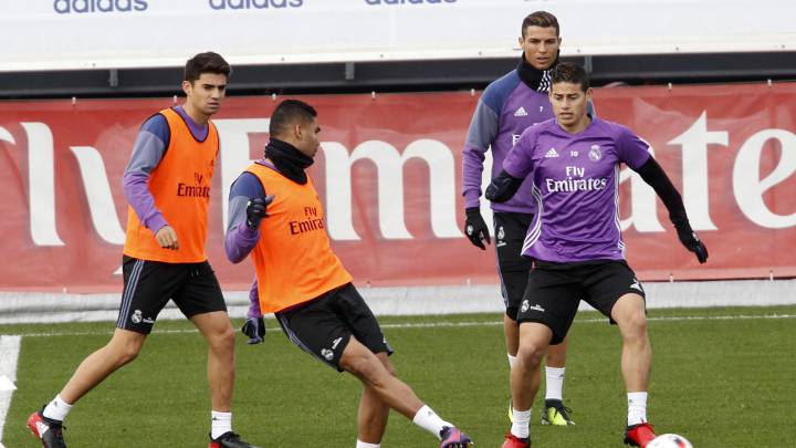 James, Isco, Asensio y Odegaard, en el regreso de Casemiro