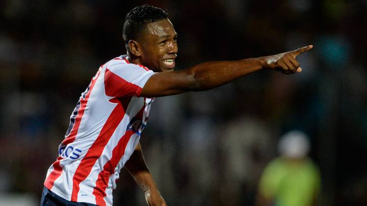 Robinson Aponzá, autor del 1-0 con el que Junior venció a Carabobo en Copa Libertadores