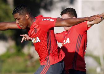 Orlando Berrío hace primera práctica con el Flamengo