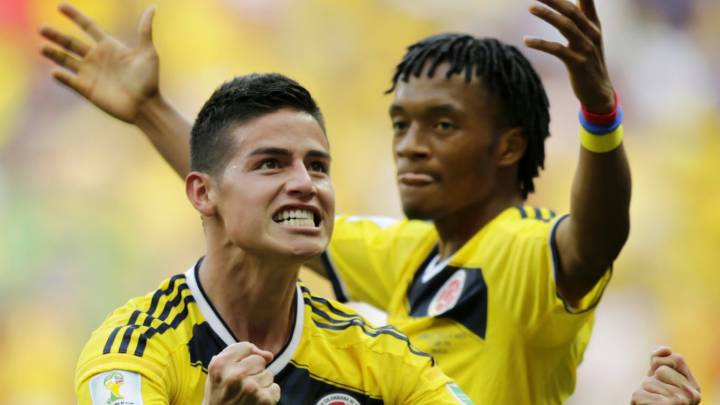 James y Cuadrado, amigos y rivales en la Champions