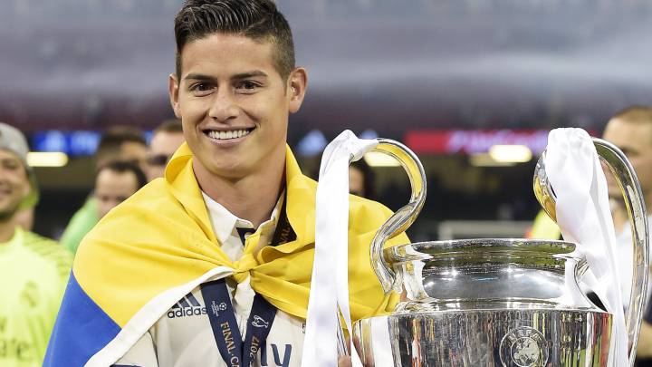 James Rodríguez con la Champions LeagueJames Rodríguez con la Champions League