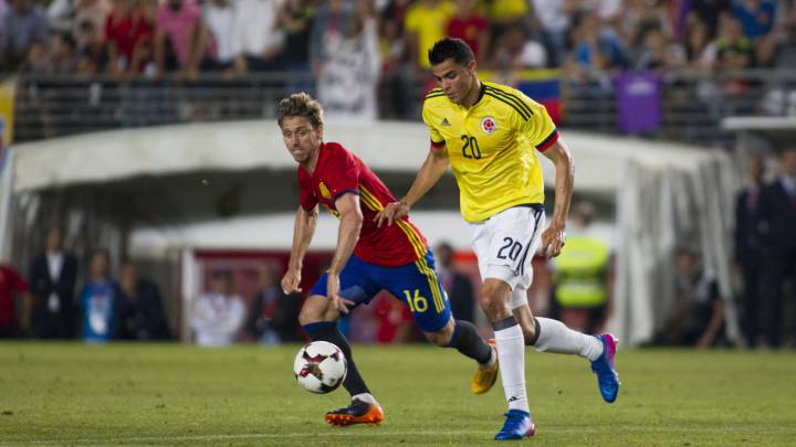 El mediocampista entró a la cancha por Edwin Cardona e hizo un buen partido. "No se si volveré otra vez, por eso vine a disfrutar", dijo.