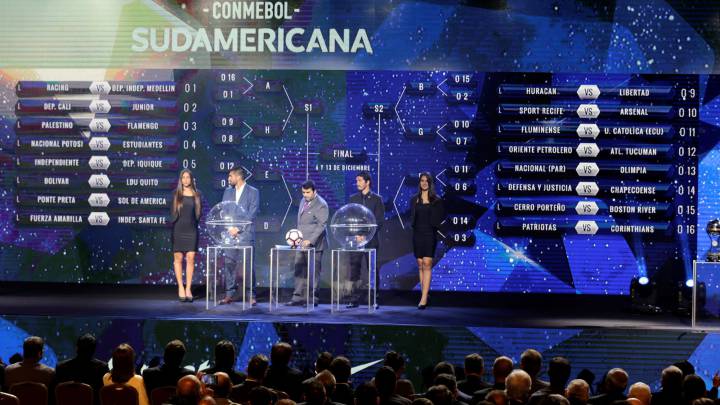 Sorteo de la Fase II de la Copa Sudamericana 2017: Fuerza Amarilla vs Santa Fe, Deportivo Cali vs. Junior, Medellín vs. Racing y Patriotas vs. Corinthians