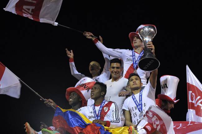 Balanta, Carbonero y Teófilo: Los campeones de River Plate.
