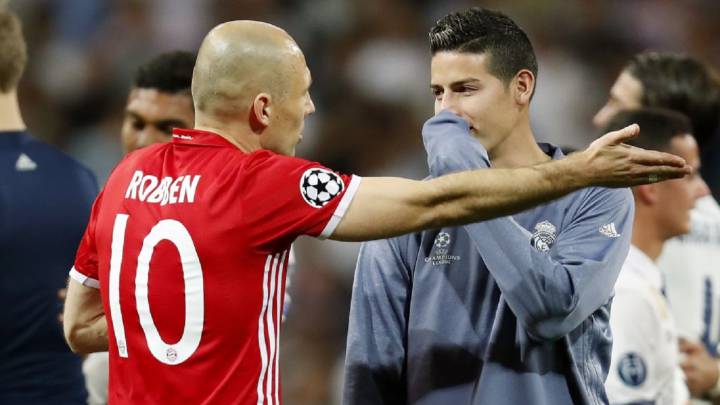 James, por ejemplo de Robben: Del Real a triunfar en Bayern