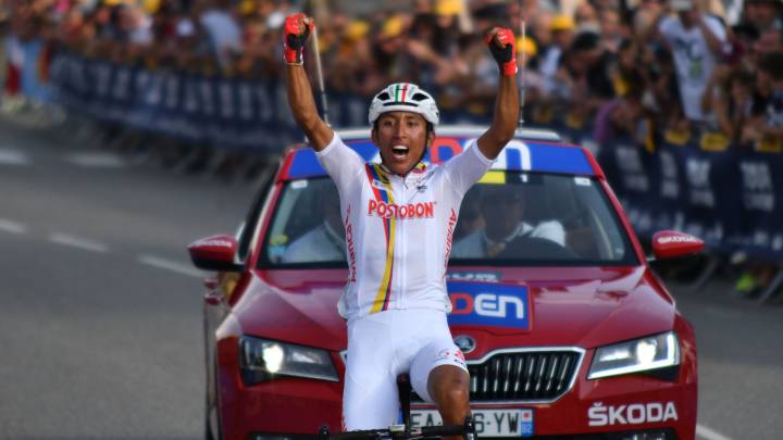 Egan Bernal, etapa y liderato en el Tour de l'Avenir.
