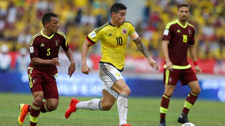 Selección Colombia se prepara para el partido contra Venezuela.