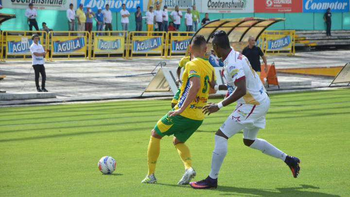 Con golazo de Villota, Jaguares se salva y empata ante el Huila