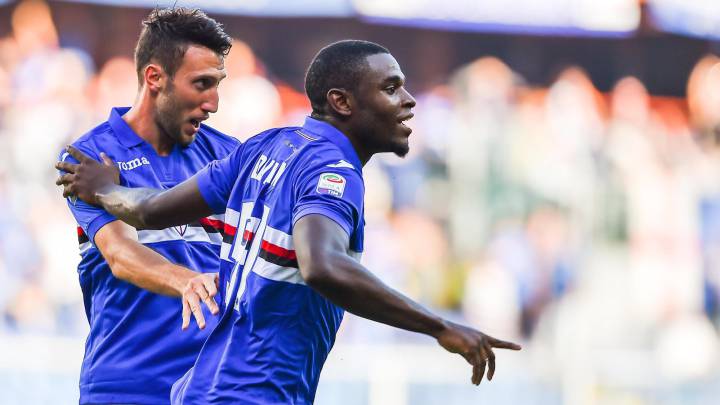 Duván Zapata aportó en el triunfo de la Sampdoria ante el Crotone.