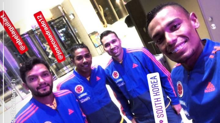 Tesillo, Abel Aguilar, Cuadrado y Castellanos lucen la nueva ropa de la Selección Colombia en Corea