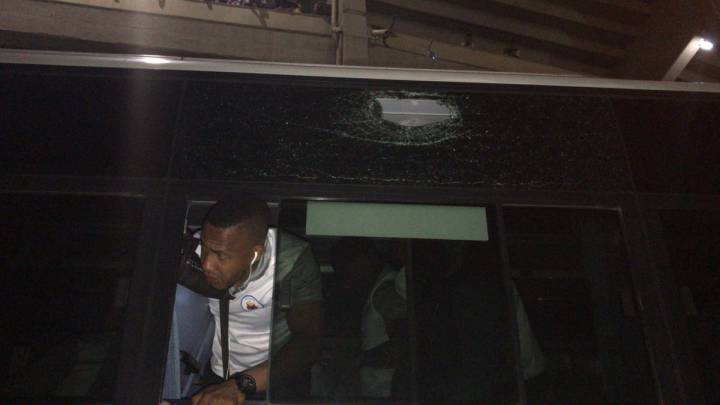 Bus del Deportivo Pasto, agredido en Barranquilla