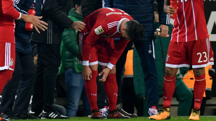 James Rodríguez jugó 45 minutos en derrota del Bayern Múnich
