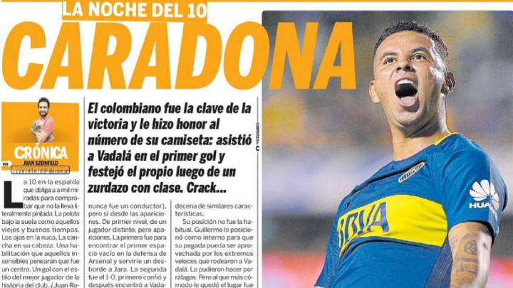 Edwin Cardona, figura ante Arsenal de Sarandí
