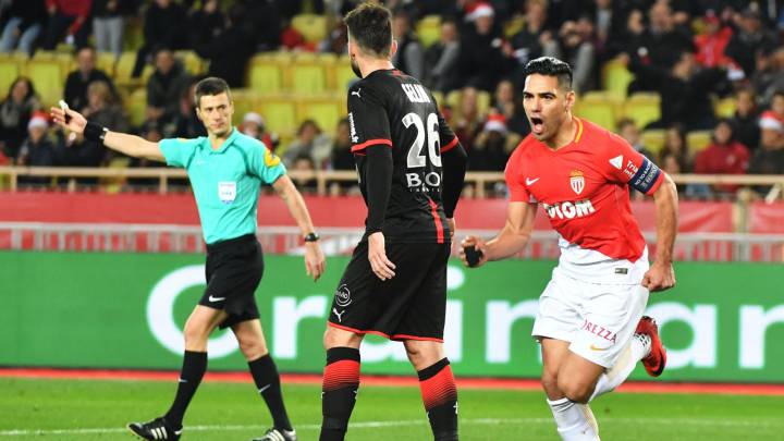 Mónaco 2-1 Rennes: Falcao cierra el 2017 con gol ante Rennes por la fecha 19 de la Ligue 1 de Francia