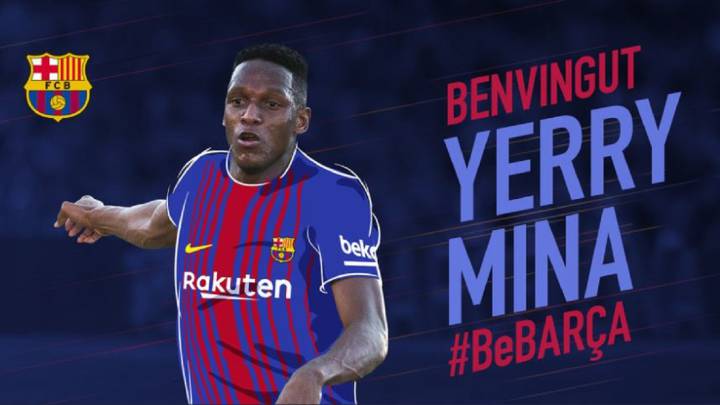 Yerry Mina nuevo jugador del Barcelona por 11,8 millones de euros
