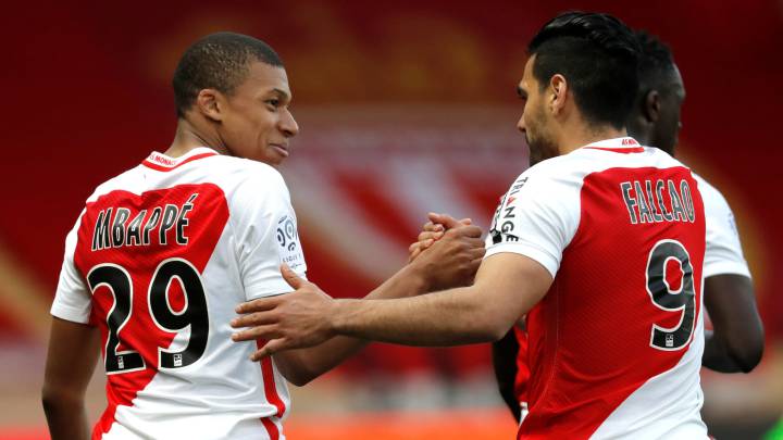 Mbappé y Falcao lograron una gran conexión en el Mónaco