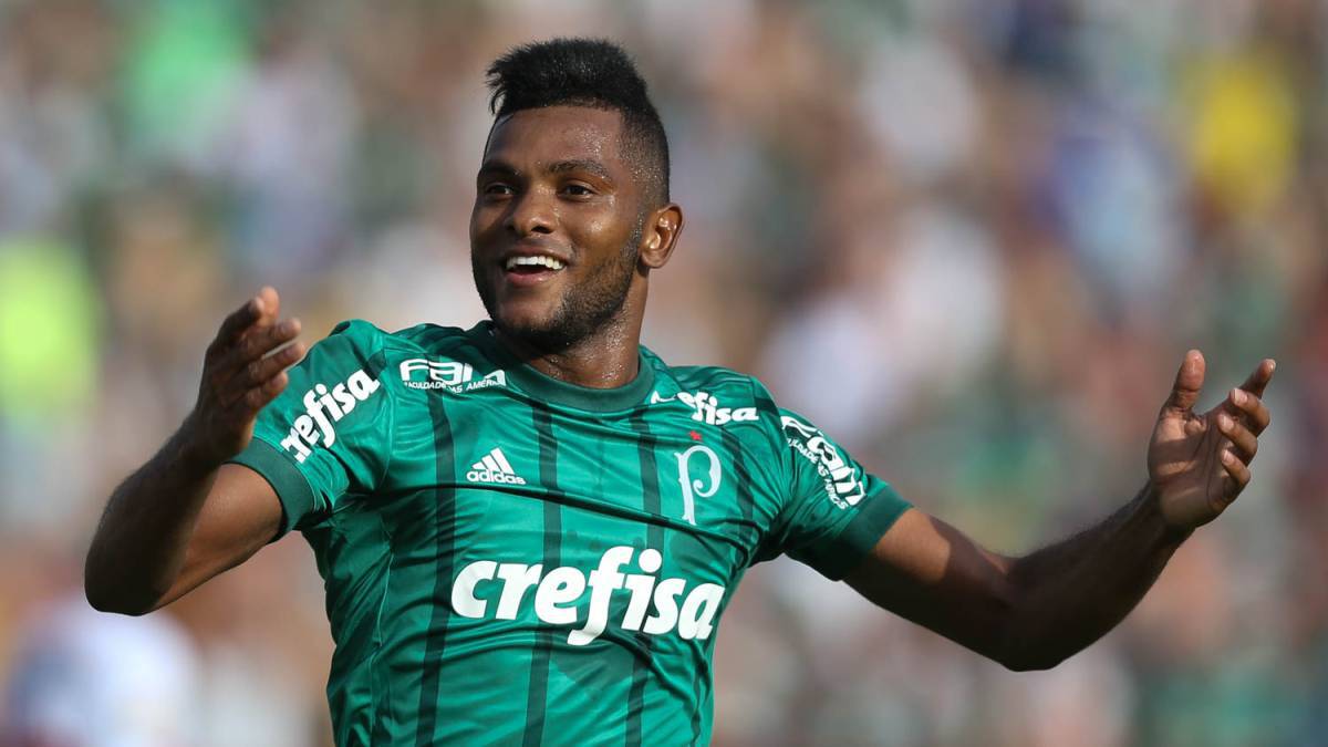 Miguel Borja, delantero de Palmeiras marca su séptimo gol en la temporada