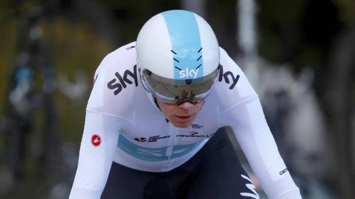Chris Froome durante la séptima etapa de la Tirreno Adriático