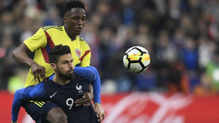 Dávinson Sánchez y Yerry Mina tuvieron un partido discreto en la victoria ante Francia