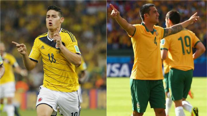 James y Cahill: se enfrentan dos de los mejores goles del Mundial Brasil 2014