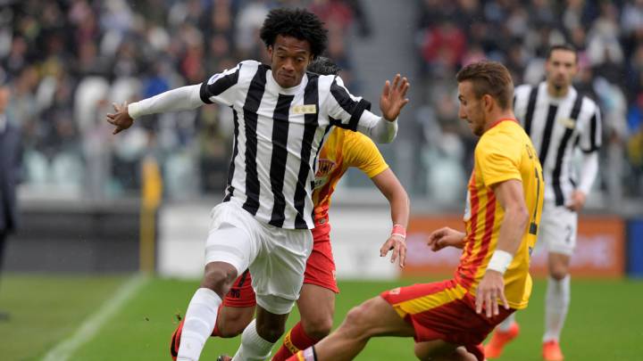 Juan Guillermo Cuadrado y Juventus esperan levantarse de la derrota ante Real Madrid en el partido ante Benevento por Serie A