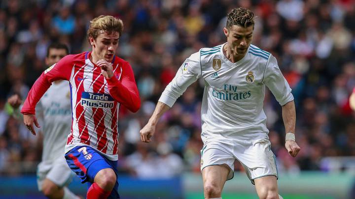 Cristiano Ronal y Greizmann marcaron en el empate entre Real Madrid y Atlético de Madrid