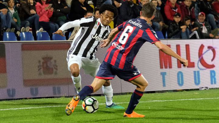 Juventus hoy empató ante Crotone 1-1. Juan Cuadrado jugó 20 minutos