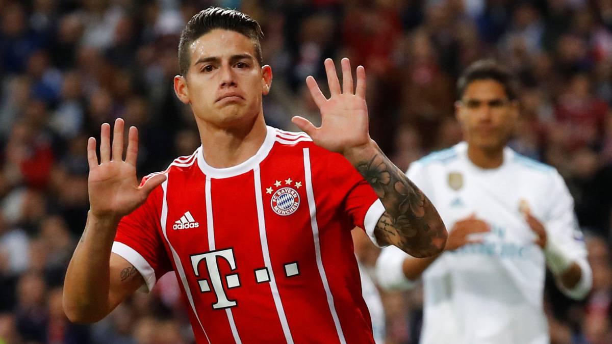 James Rodríguez, jugador del Bayern Múnich