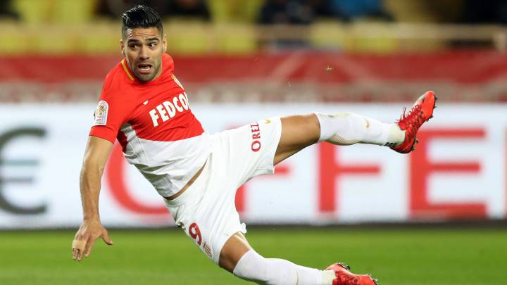 Falcao García, delantero del Mónaco, en acción en Ligue 1
