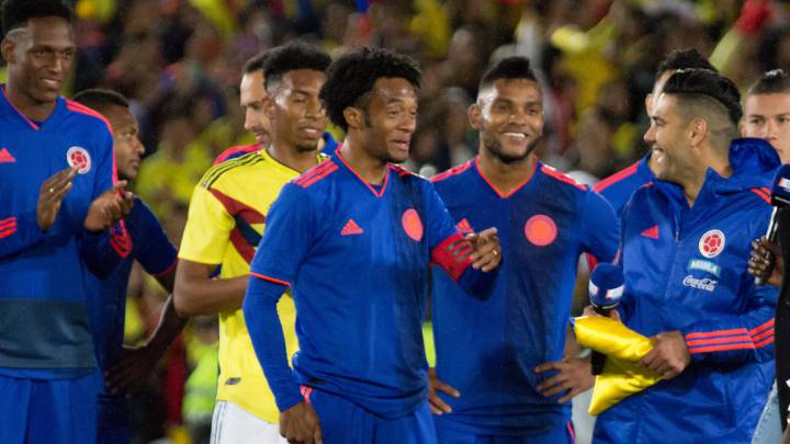 Selección Colombia en la despedida al Mundial de Rusia