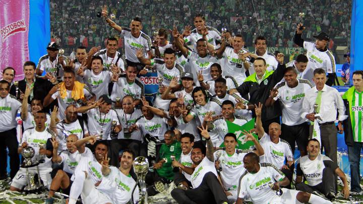 Equipos colombianos que ganaron la Liga en el año del Mundial de fútbol. Este 2018 Nacional y Tolima disputan la primera final en la Liga Águila