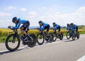 El Movistar de Nairo y Landa termina sexto en la crono a 33