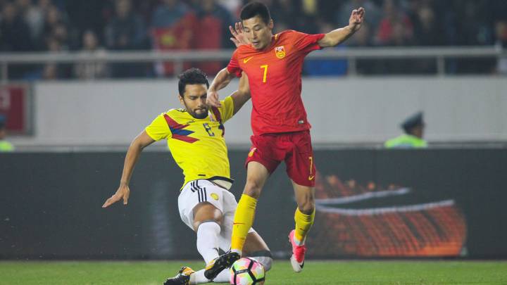 Abel Aguilar en el encuentro ante China, en el que Colombia ganó 4-0. Pékerman tiene saldo positivo ante Selecciones de Asía