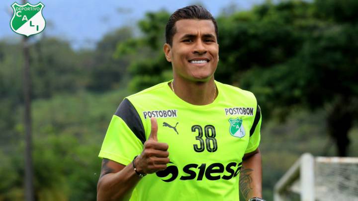 Jeison Murillo entrena con el Deportivo Cali