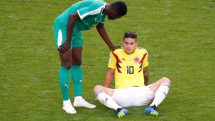 James Rodríguez se lesiona el sóleo ante Senegal