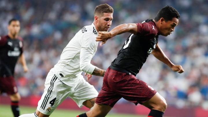 Bacca reaparece con Milan en la derrota ante Real Madrid