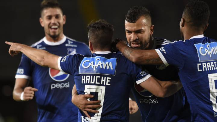 Gabriel Hauche celebra su gol ante General Díaz