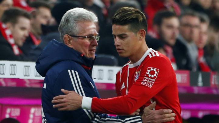 Jupp Heynckes elogia a James Rodríguez, a quien dirigió la temporada anterior en Bayern Múnich
