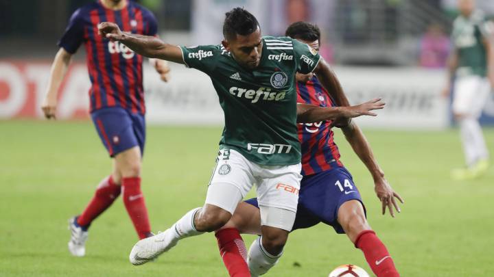 Miguel Borja jugó 62 minutos en el partido entre Palmeiras y Cerro Porteño por Copa Libertadores