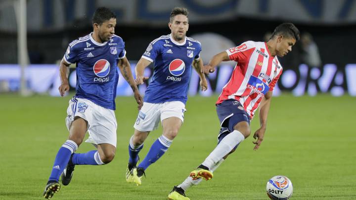 Christian Marrugo y Gabriel Hauche, jugadores de Millonarios