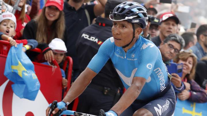 Nairo Quintana pierde tiempo en la etapa de la Vuelta a España que terminó en el Balcón de Bizkaia y Miguel Ángel López ahora es cuarto en la general