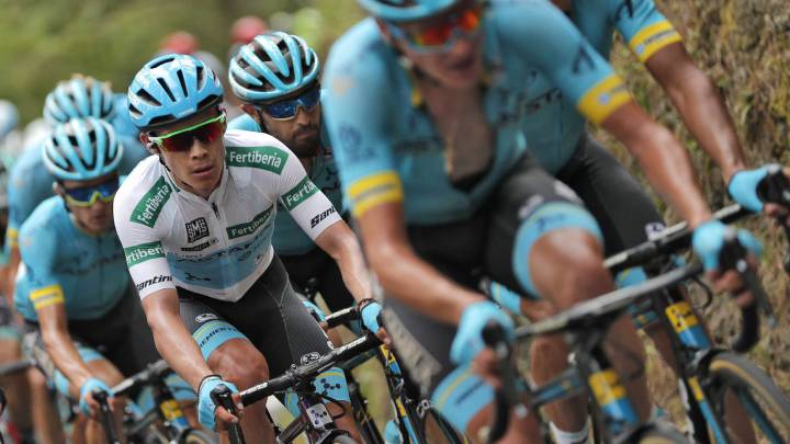 Miguel Ángel López es tercero en la Vuelta a España, lugar que consiguió en la penúltima etapa en la que fue segundo detrás del español Enric Mas